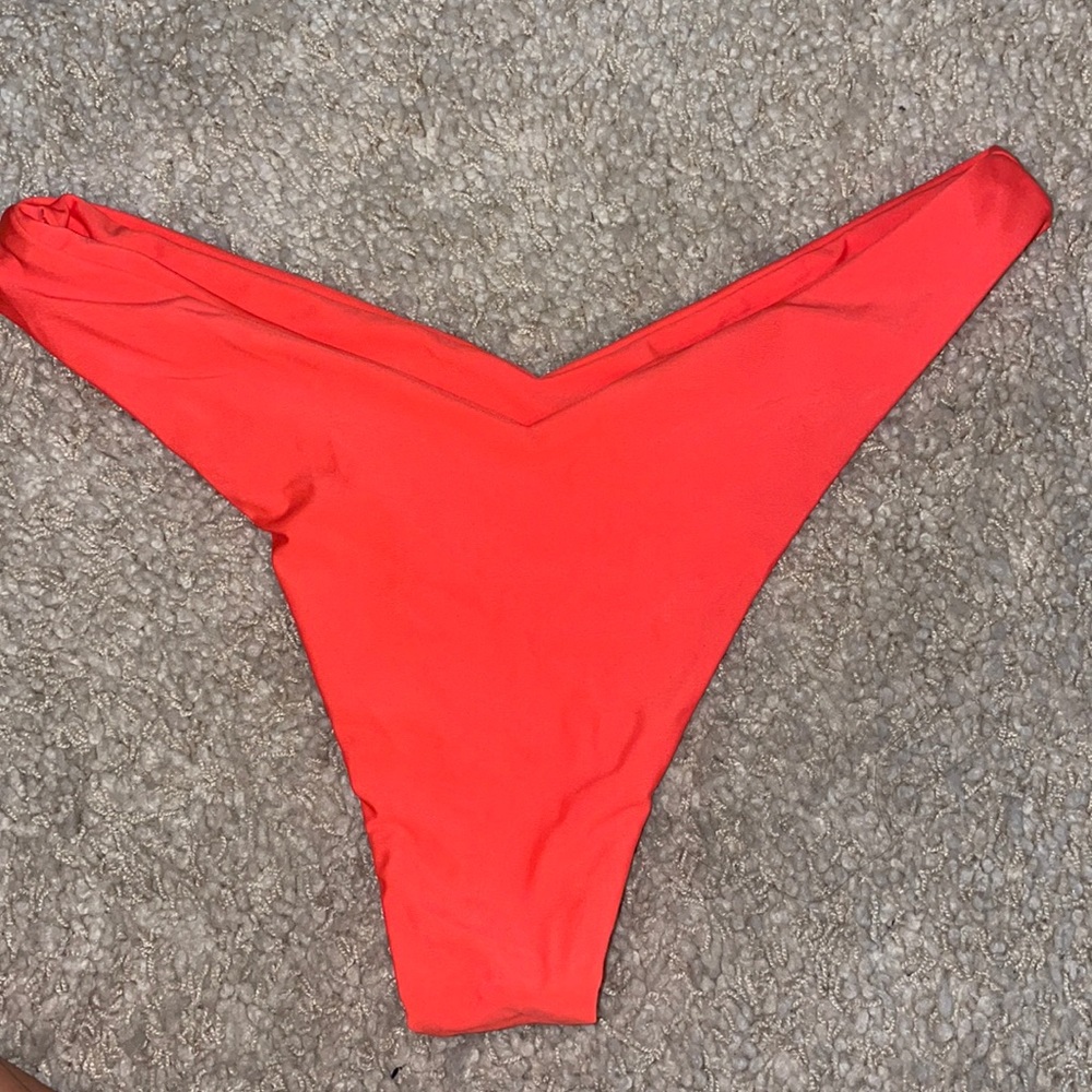 coral bathing suit bottoms (cheeky)